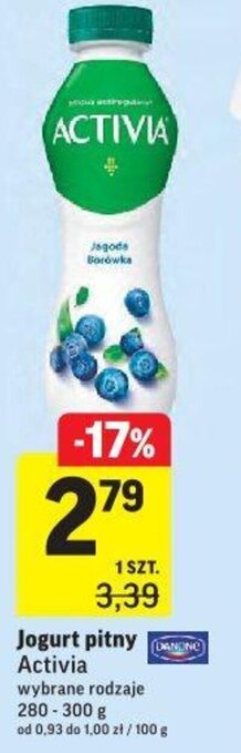 Intermarche Jogurt pitny Activia 280-300g oferta
