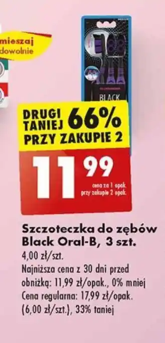 Biedronka Szczoteczka do zębów Black Oral-B, 3 szt. oferta