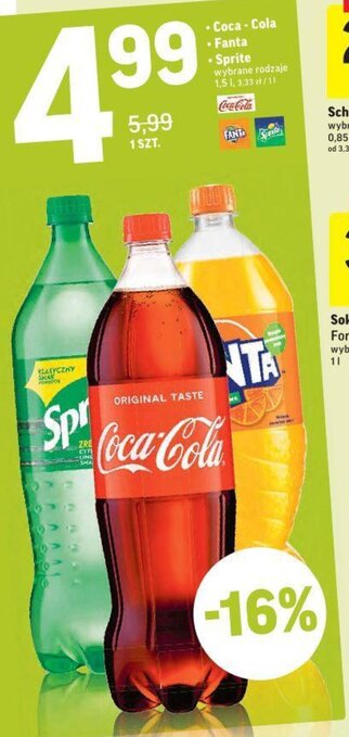 Intermarche Coca-Cola, Fanta, Sprite 1,5l oferta
