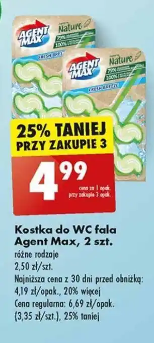 Biedronka Kostka do WC fala Agent Max, 2 szt. oferta
