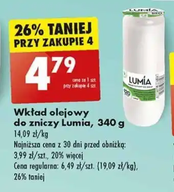 Biedronka Wkład olejowy do zniczy Lumia, 340 g oferta