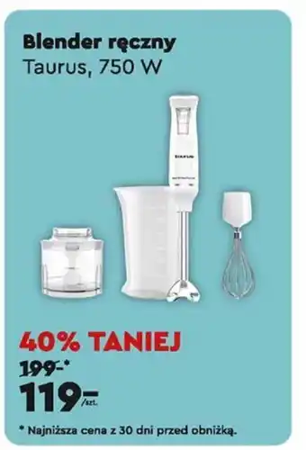 Biedronka Blender ręczny Taurus, 750 W oferta