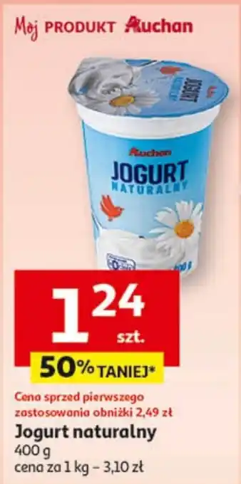 Auchan Jogurt naturalny 400 g oferta
