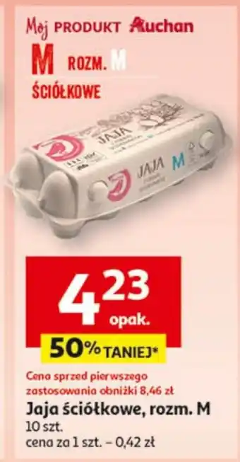Auchan Jaja ściółkowe, rozm. M 10 szt. oferta