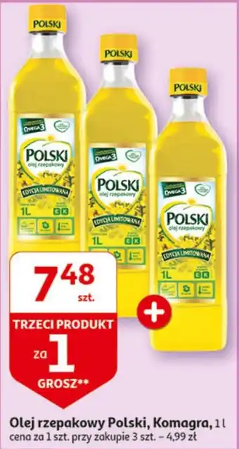 Auchan Olej rzepakowy Polski, Komagra, 1 l oferta