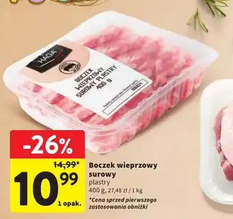 Boczek wieprzowy surowy 400 g