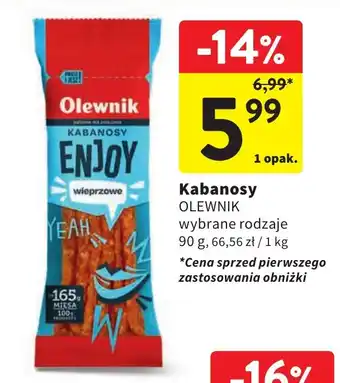 Intermarche Kabanosy OLEWNIK 90 g oferta