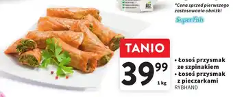 Intermarche Łosoś przysmak ze szpinakiem / Łosoś przysmak z pieczarkami RYBHAND 1 kg oferta