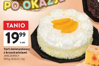 Intermarche Tort śmietankowy z brzoskwiniami JANCZEWSCY 550 g oferta