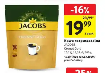 Intermarche Kawa rozpuszczalna JACOBS CRONAT GOLD 150 g oferta