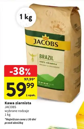 Intermarche Kawa ziarnista JACOBS 1 kg oferta