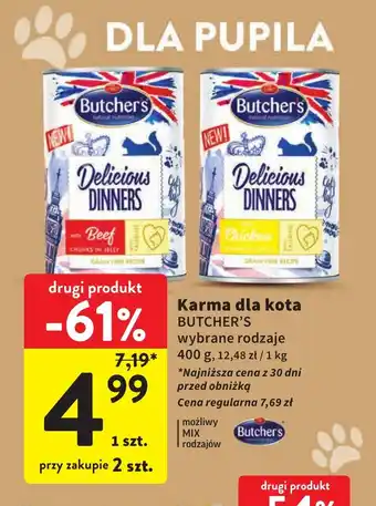Intermarche Karma dla kota BUTCHER'S 400 g oferta