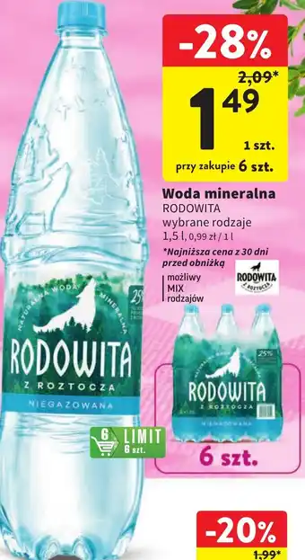 Intermarche Woda mineralna RODOWITA 1,5l oferta