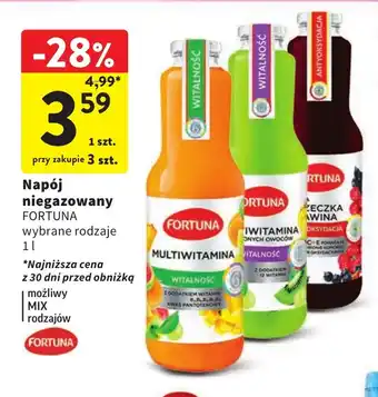 Intermarche Napój niegazowany FORTUNA 1l oferta