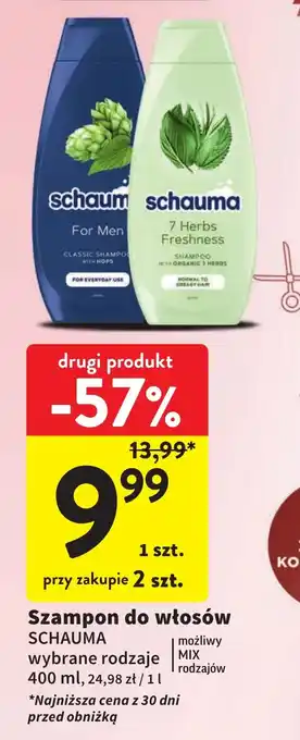 Intermarche Szampon do włosów SCHAUMA 400ml oferta