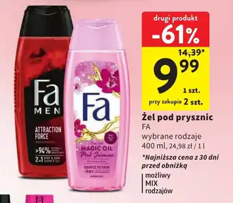 Intermarche Żel pod prysznic FA 400ml oferta