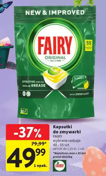 Intermarche Kapsułki do zmywarki FAIRY 40-55szt. oferta