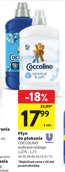 Intermarche Płyn do płukania Unilever 1,275-1,7l oferta
