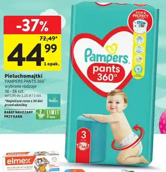 Intermarche Pieluchomajtki PAMPERS PANTS 360° 36 - 56 szt. oferta