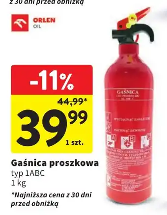 Intermarche Gaśnica proszkowa typ 1ABC 1 kg oferta