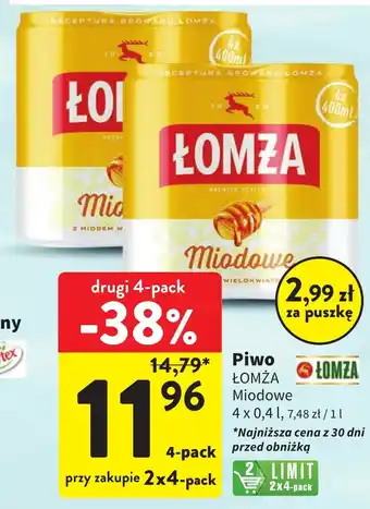 Intermarche Piwo ŁOMŻA 4x0,4l oferta