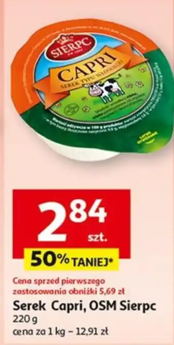 Auchan Serek Capri OSM Sierpc 220 g oferta