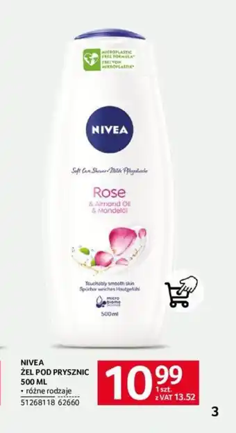 Selgros NIVEA ŻEL POD PRYSZNIC 500 ML oferta