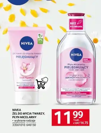 Selgros NIVEA ŻEL DO MYCIA TWARZY, PŁYN MICELARNY oferta