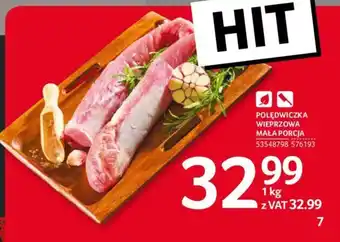 POLĘDWICZKA WIEPRZOWA MAŁA PORCJA 1kg