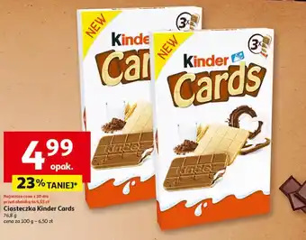 Auchan Ciasteczka Kinders Cards 76,8g oferta