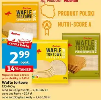 Auchan Wafle tortowe 130-160 g oferta