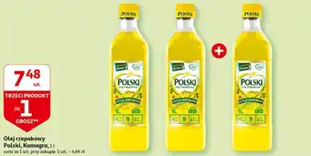 Auchan Olej rzepakowy Polski Komagra 1l oferta