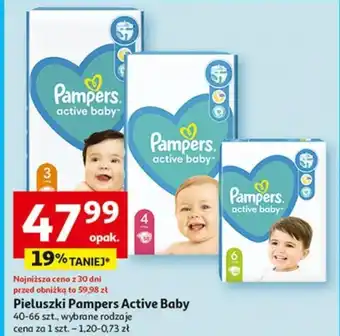 Auchan Pieluszki Pampers Active Baby 40-66szt. oferta