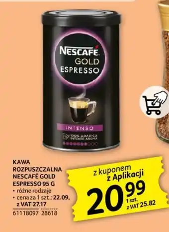 Selgros KAWA ROZPUSZCZALNA NESCAFÉ GOLD ESPRESSO 95 G oferta