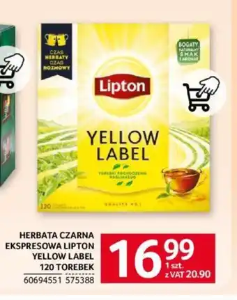 Selgros HERBATA CZARNA EKSPRESOWA LIPTON YELLOW LABEL oferta