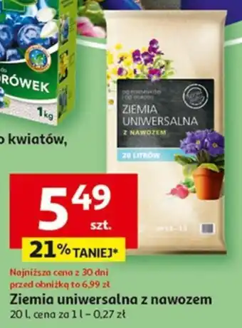 Auchan Ziemia uniwersalna z nawozem 20 l oferta