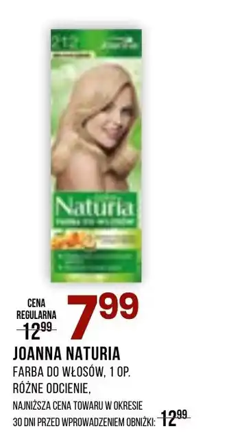 Drogerie Natura JOANNA NATURIA FARBA DO WŁOSÓW, 1 OP. oferta