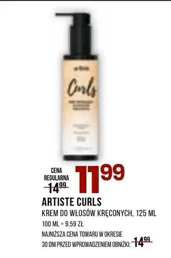 Drogerie Natura ARTISTE CURLS KREM DO WŁOSÓW KRĘCONYCH, 125 ML oferta