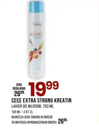 Drogerie Natura CECE EXTRA STRONG KREATIN LAKIER DO WŁOSÓW, 750 ML oferta