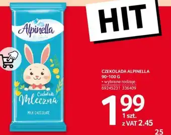Selgros CZEKOLADA ALPINELLA 90-100 G oferta