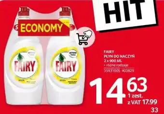 Selgros FAIRY PŁYN DO NACZYŃ 2 x 900 ML oferta