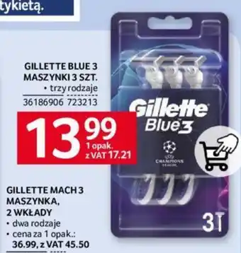 Selgros GILLETTE BLUE 3 MASZYNKI 3 SZT. oferta