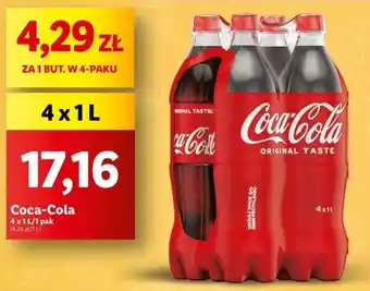Lidl Coca-Cola 4x1L/1 pak oferta