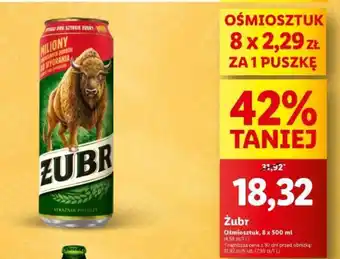Lidl Żubr 8 x 500 ml oferta