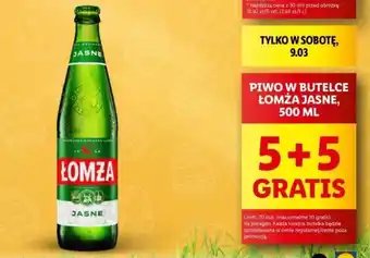Lidl PIWO W BUTELCE ŁOMŻA JASNE, 500 ML oferta