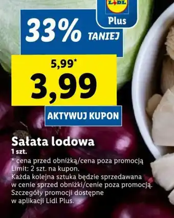 Lidl Sałata lodowa 1 szt. oferta