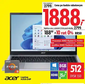 Media Expert Laptop Acer oferta