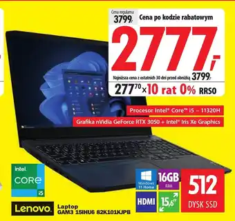Media Expert Laptop Lenovo oferta