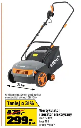OBI Wertykulator elektryczny Handy oferta