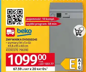 Selgros Zmywarka Beko oferta